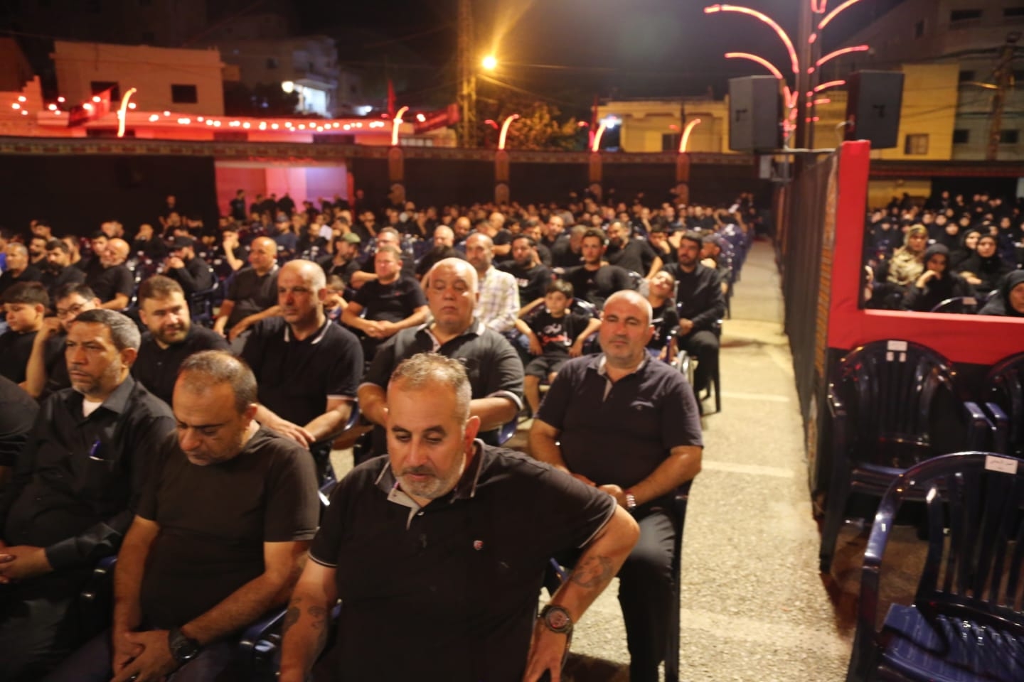بالصور إحياء الليلة الثانية من ليالي عاشوراء في بلدة قانا ساحة الأمام الحسين (ع) حارة البركة