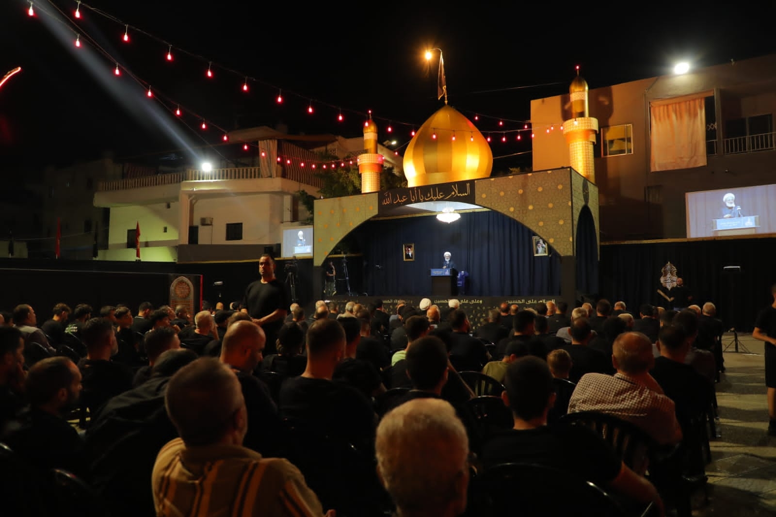 بالصور إحياء الليلة الثالثة من ليالي عاشوراء في بلدة قانا ساحة الأمام الحسين (ع) حارة البركة