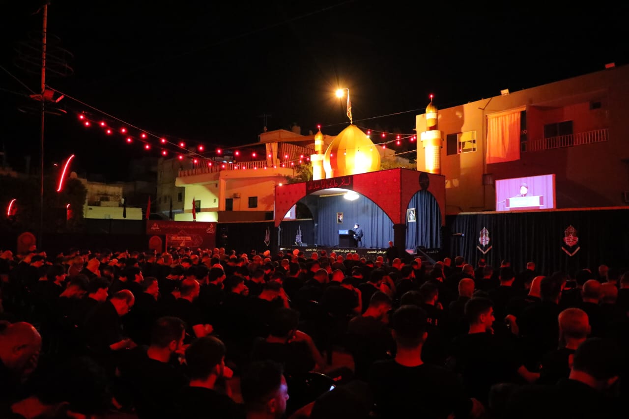 بالصور إحياء الليلة الرابعة من ليالي عاشوراء في بلدة قانا ساحة الأمام الحسين (ع) حارة البركة
