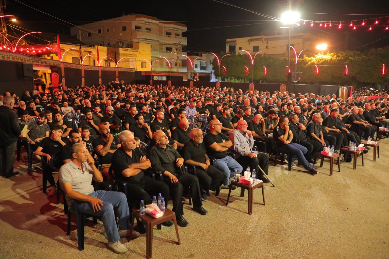 بالصور إحياء الليلة الخامسة من ليالي عاشوراء في بلدة قانا ساحة الأمام الحسين (ع) حارة البركة
