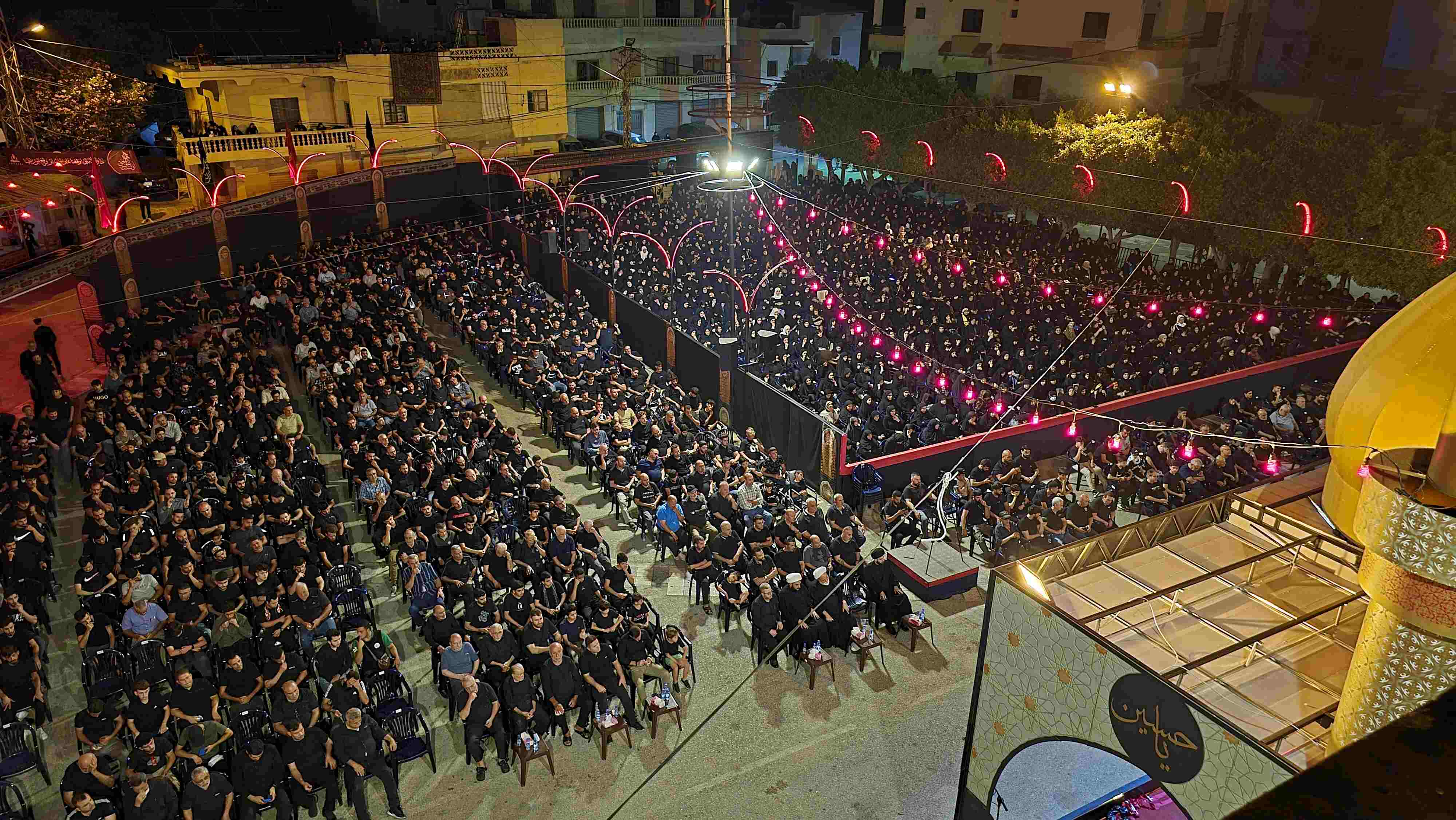 بالصور إحياء الليلة الخامسة من ليالي عاشوراء في بلدة قانا ساحة الأمام الحسين (ع) حارة البركة
