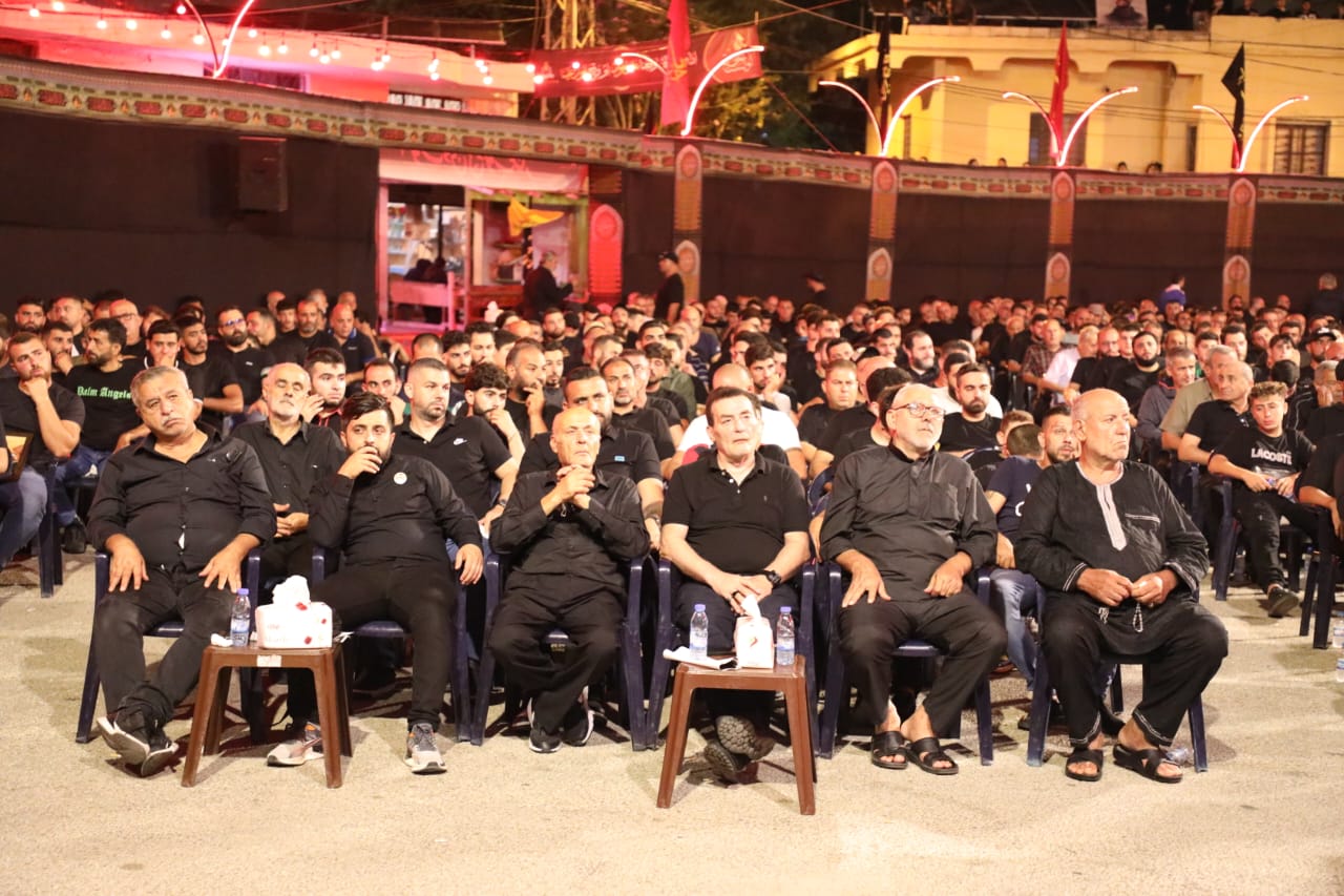 بالصور إحياء الليلة الثامنة من ليالي عاشوراء في بلدة قانا ساحة الأمام الحسين (ع) حارة البركة