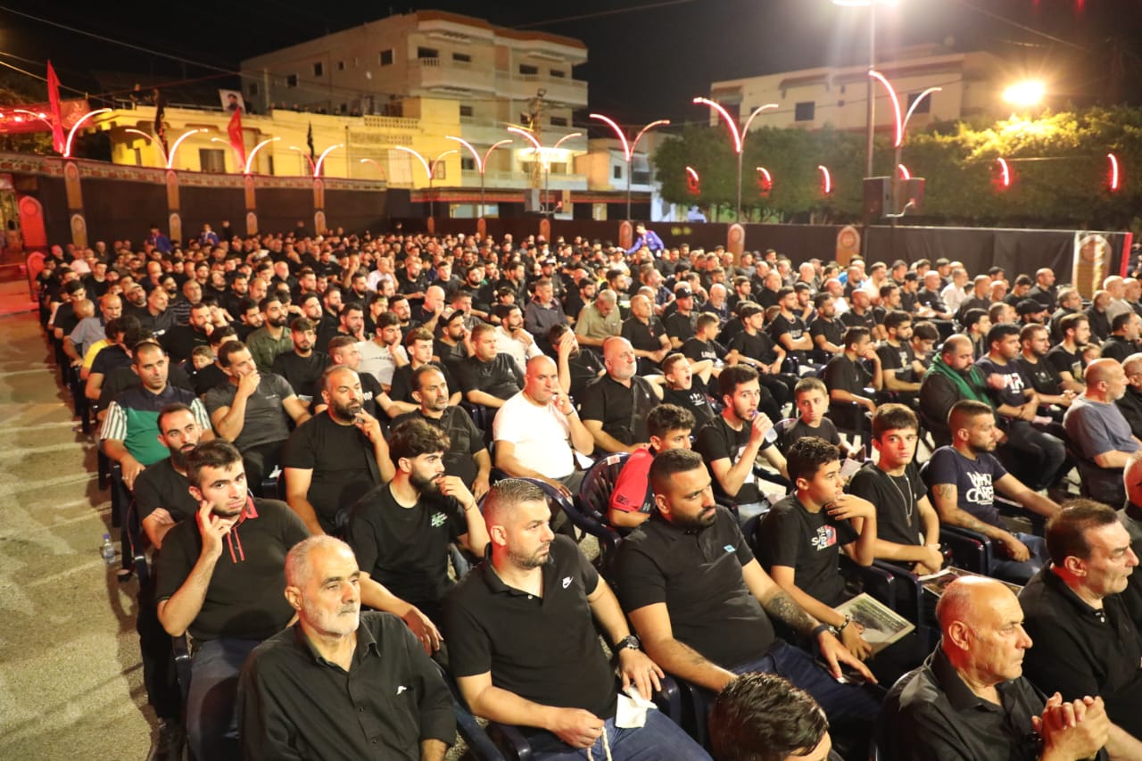 بالصور إحياء الليلة الثامنة من ليالي عاشوراء في بلدة قانا ساحة الأمام الحسين (ع) حارة البركة