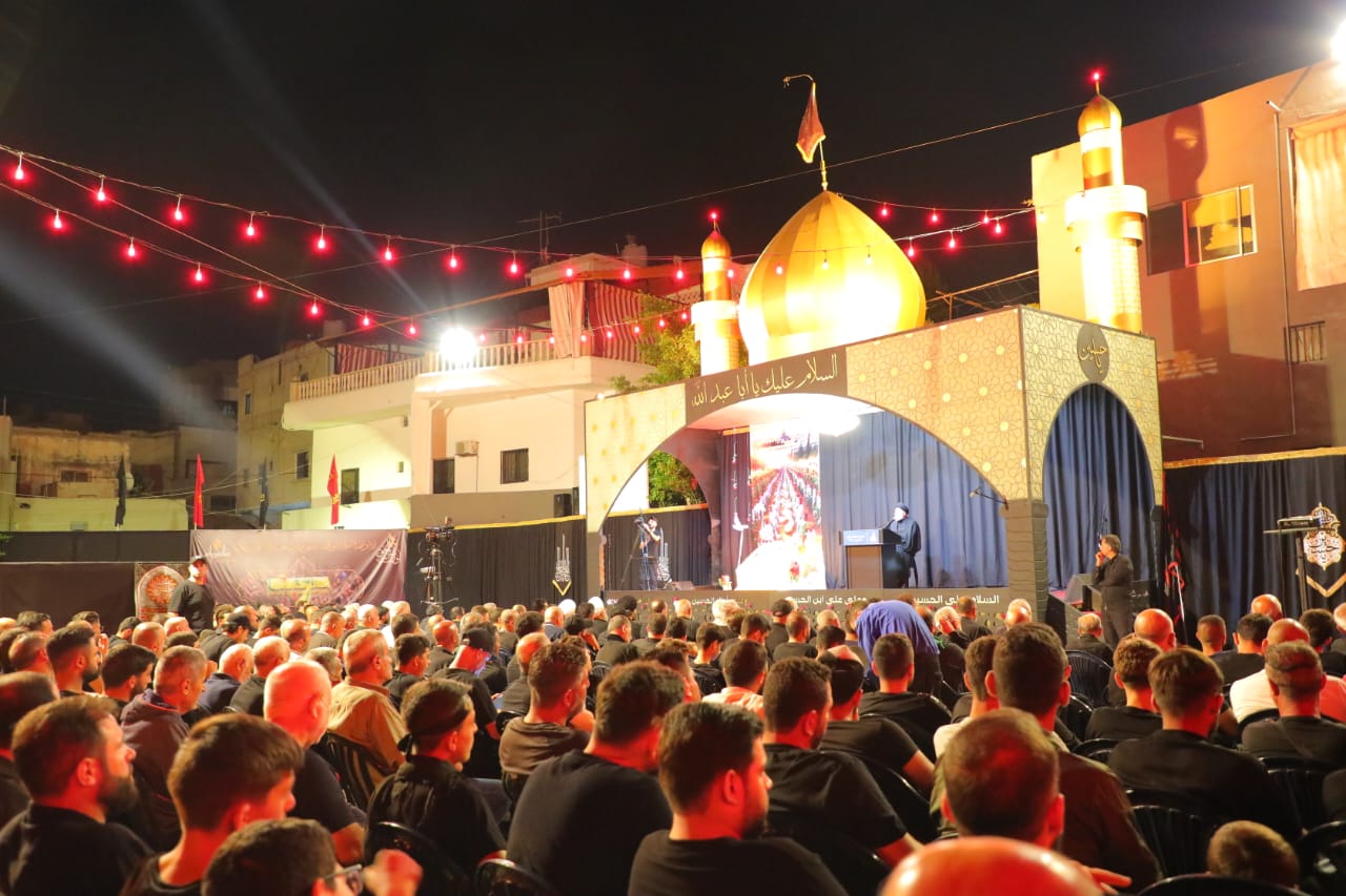 بالصور إحياء الليلة الثامنة من ليالي عاشوراء في بلدة قانا ساحة الأمام الحسين (ع) حارة البركة