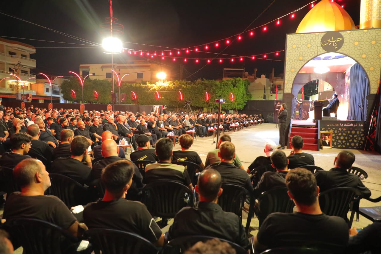 بالصور إحياء الليلة الثامنة من ليالي عاشوراء في بلدة قانا ساحة الأمام الحسين (ع) حارة البركة