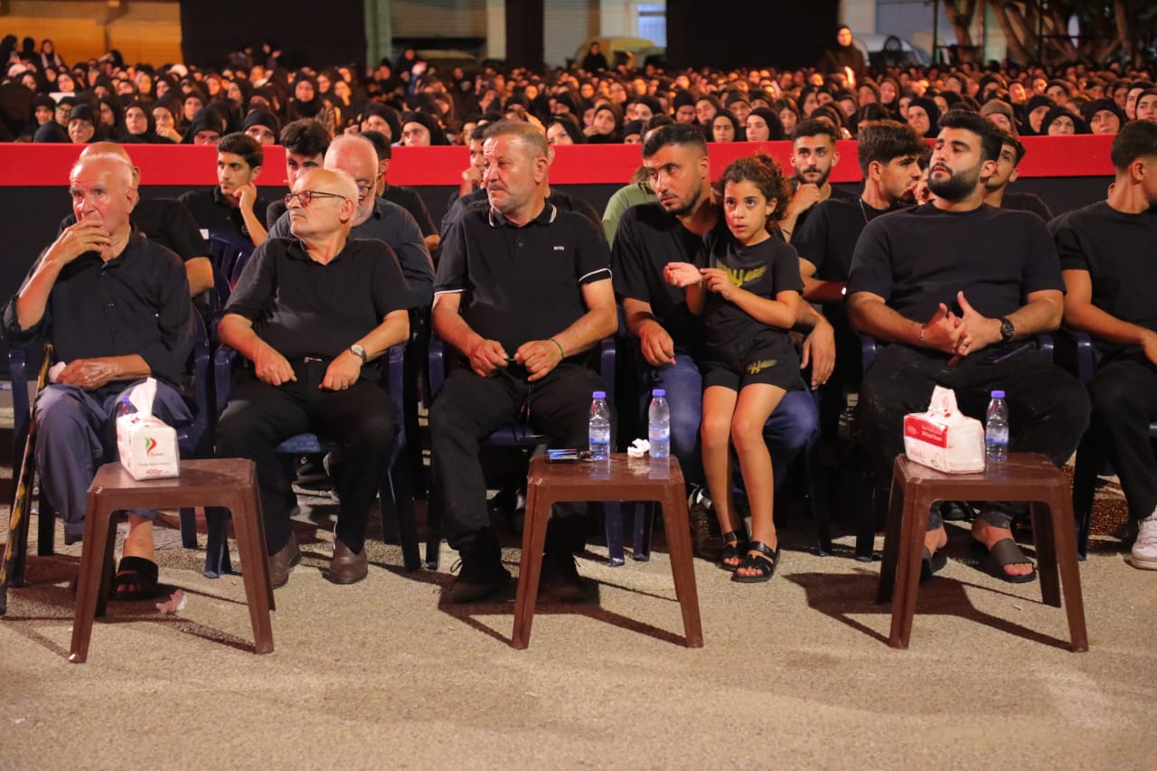 بالصور إحياء الليلة الثامنة من ليالي عاشوراء في بلدة قانا ساحة الأمام الحسين (ع) حارة البركة