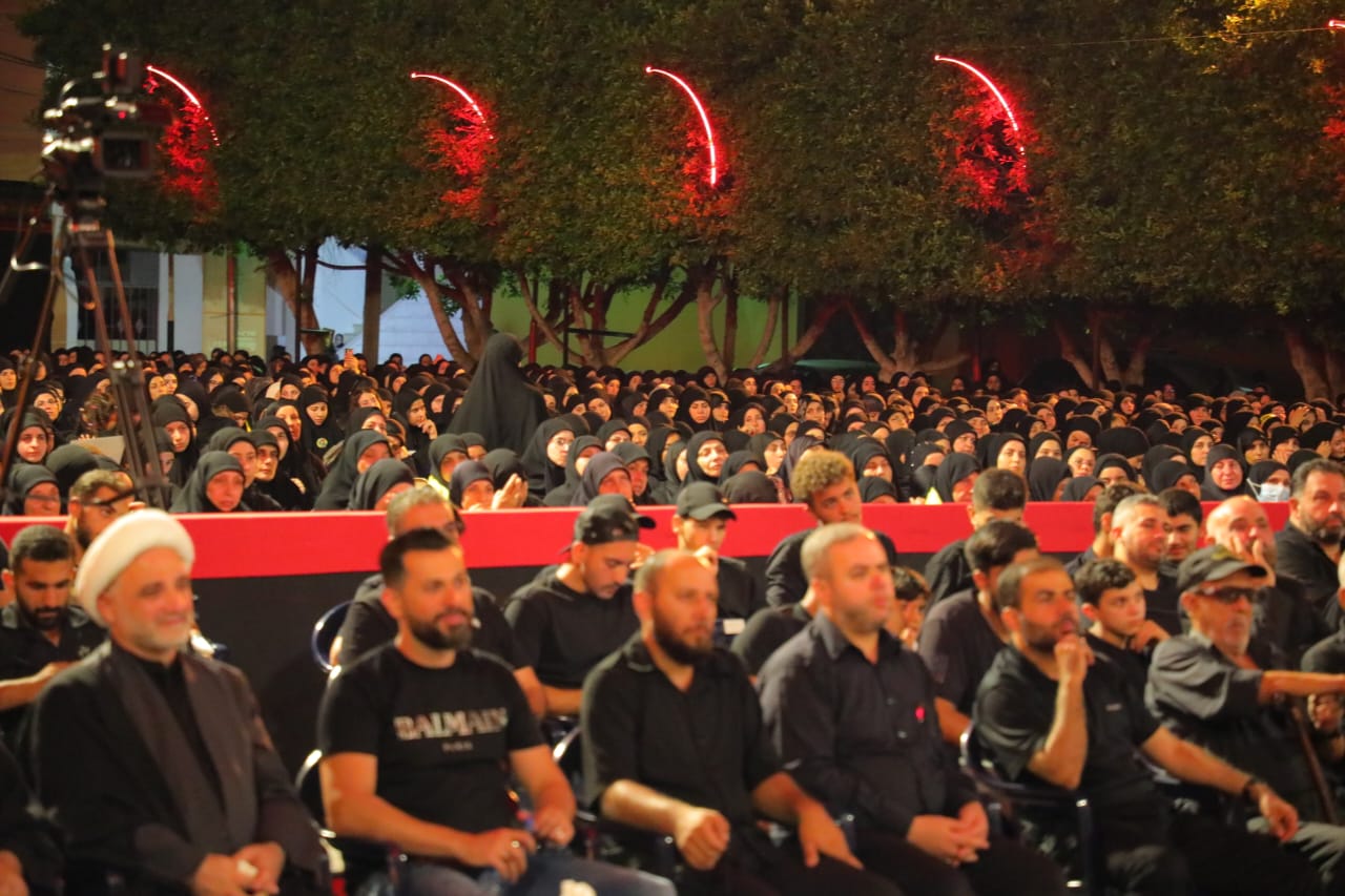 بالصور إحياء الليلة الثامنة من ليالي عاشوراء في بلدة قانا ساحة الأمام الحسين (ع) حارة البركة
