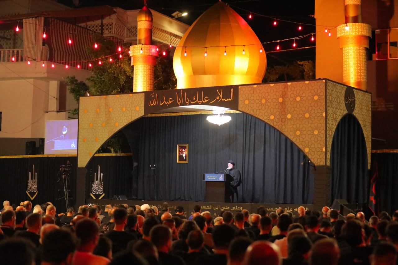 بالصور إحياء الليلة التاسعة من ليالي عاشوراء في بلدة قانا ساحة الأمام الحسين (ع) حارة البركة