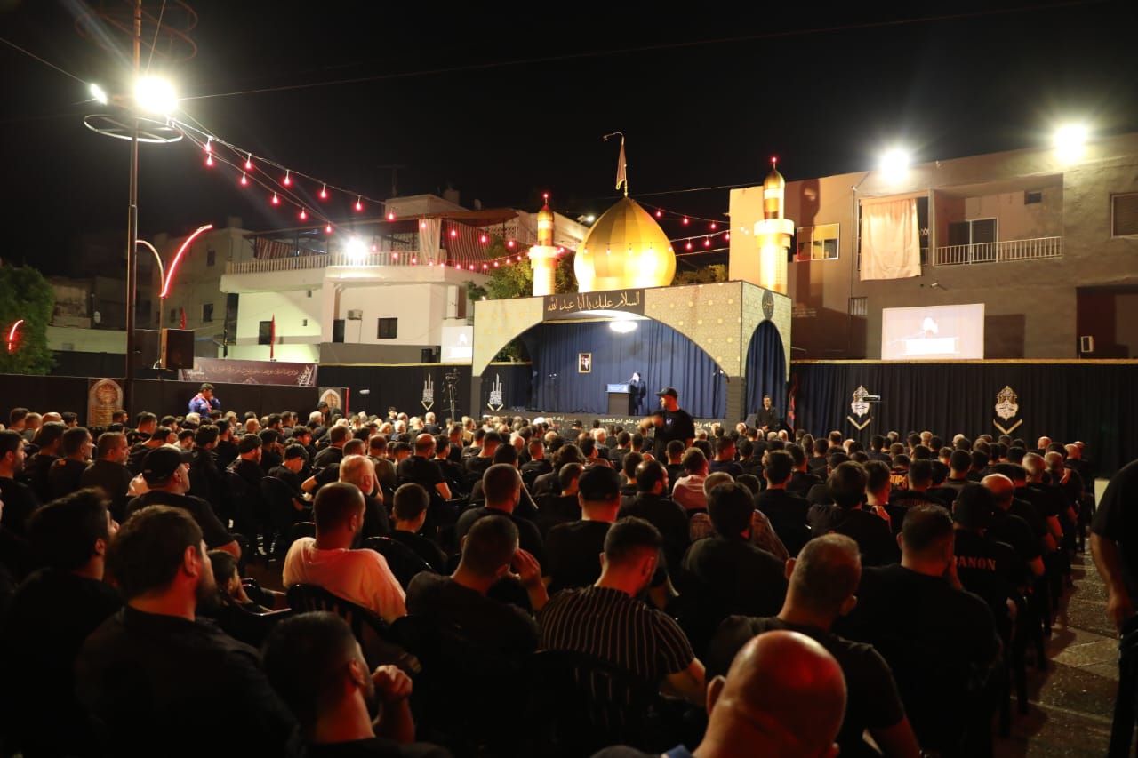 بالصور إحياء الليلة التاسعة من ليالي عاشوراء في بلدة قانا ساحة الأمام الحسين (ع) حارة البركة