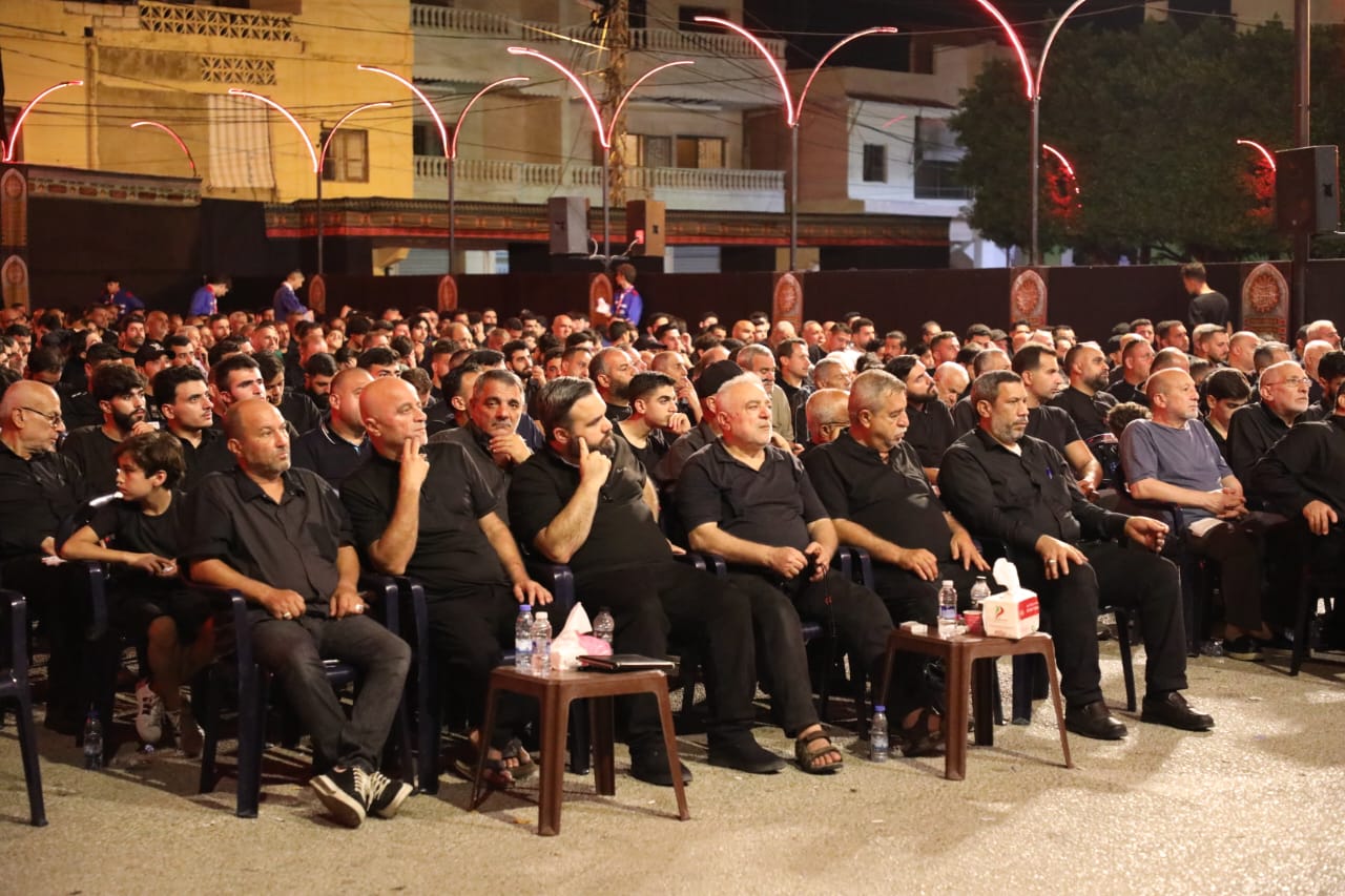 بالصور إحياء الليلة التاسعة من ليالي عاشوراء في بلدة قانا ساحة الأمام الحسين (ع) حارة البركة
