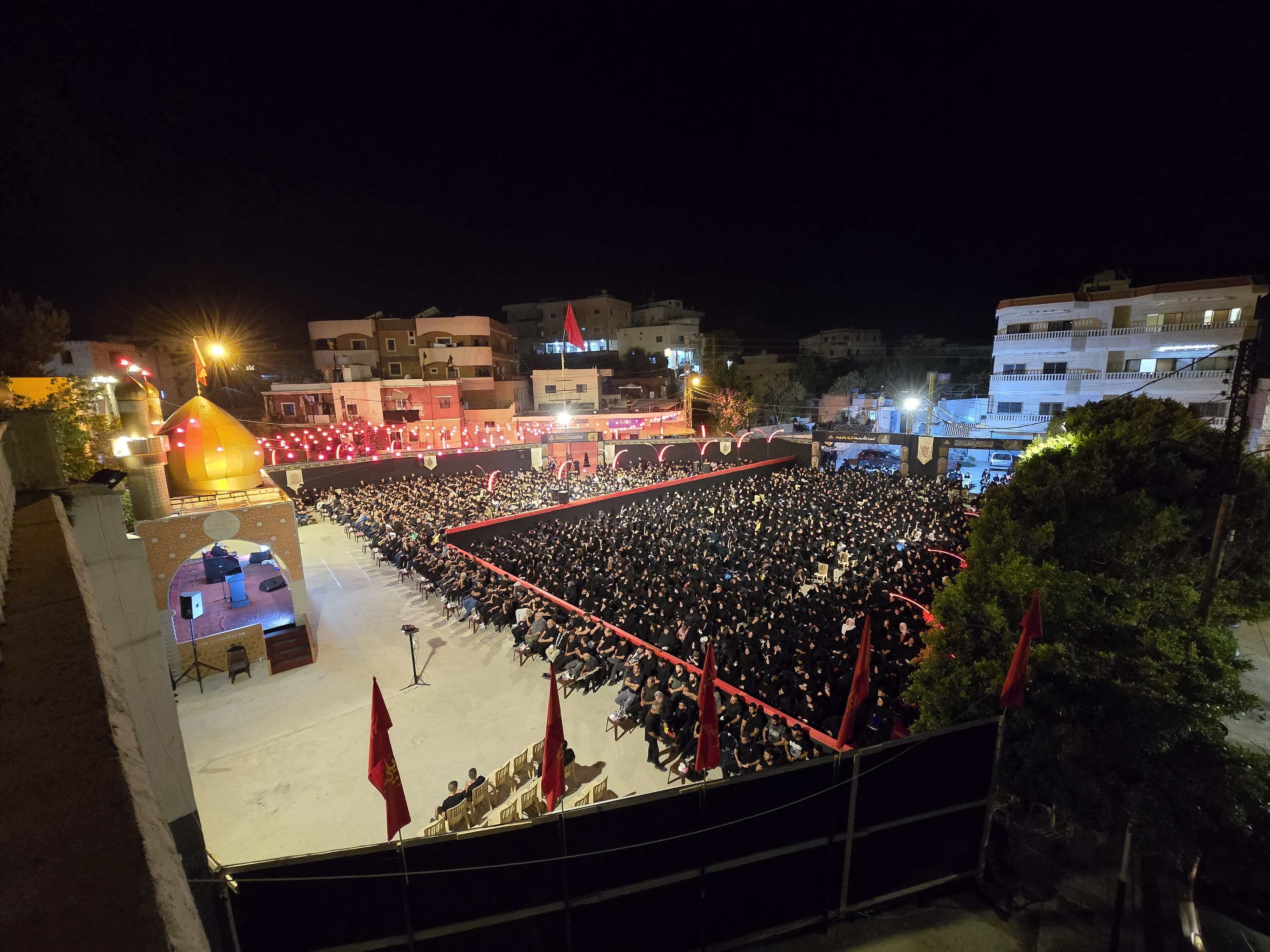 بالصور إحياء الليلة الثانية من ليالي عاشوراء في بلدة قانا ساحة الأمام الحسين (ع) حارة البركة٢٠٢٥
